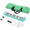 Air Piano Keyboard 32 Key Professional Mouth Pianos Melodica with Short MouthpieceGreen