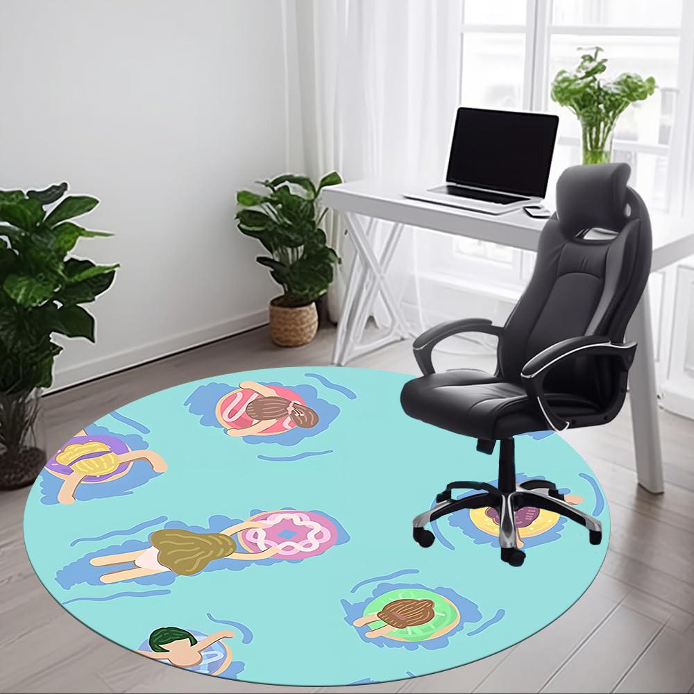 1pc Swimmers Chair Carpet for Office, Non-slip, Soft and Durable Office Rug for Interior Decoration, Perfect for Office yy260313087