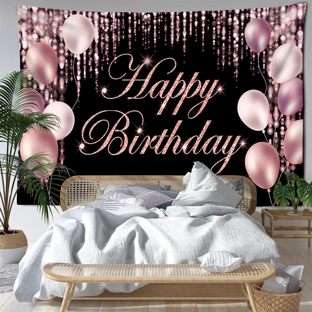 Плакат с днем рождения, гобелен, настенный подвесной загадочный хиппи, искусство Tapitz, фестиваль, спальня, гостиная, домашний декор