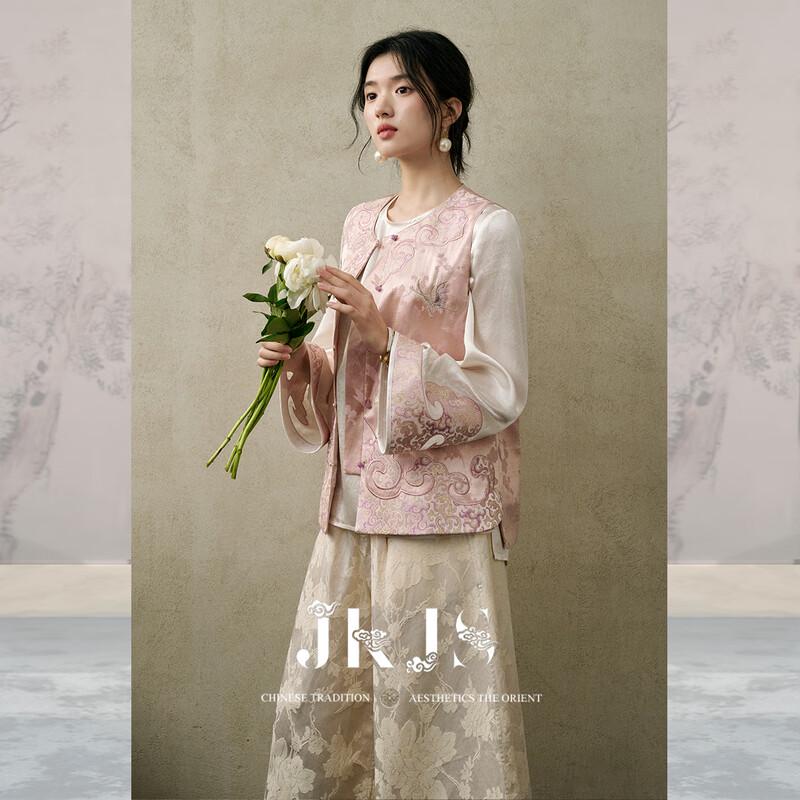 Жилет JK&JS Shuyingchen из вискозного жаккарда в новокитайском стиле