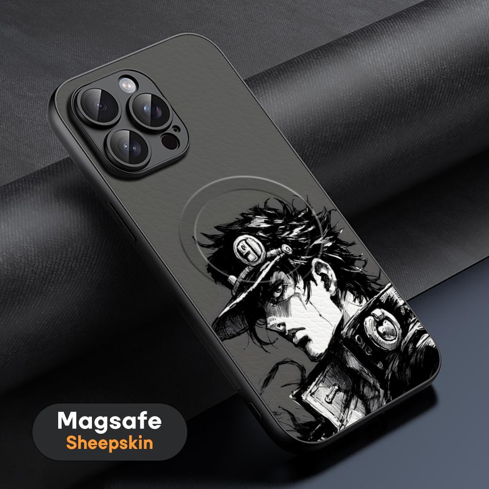 Comics JoJo Bizarre Adventure Phone Case For iPhone 17 16 15 14 13 12 11 Plus Pro Max High-end Luxury Magsafe Sheepskin