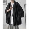 Men Japanese Kimono Cardigan Long Shirts Male Clothing