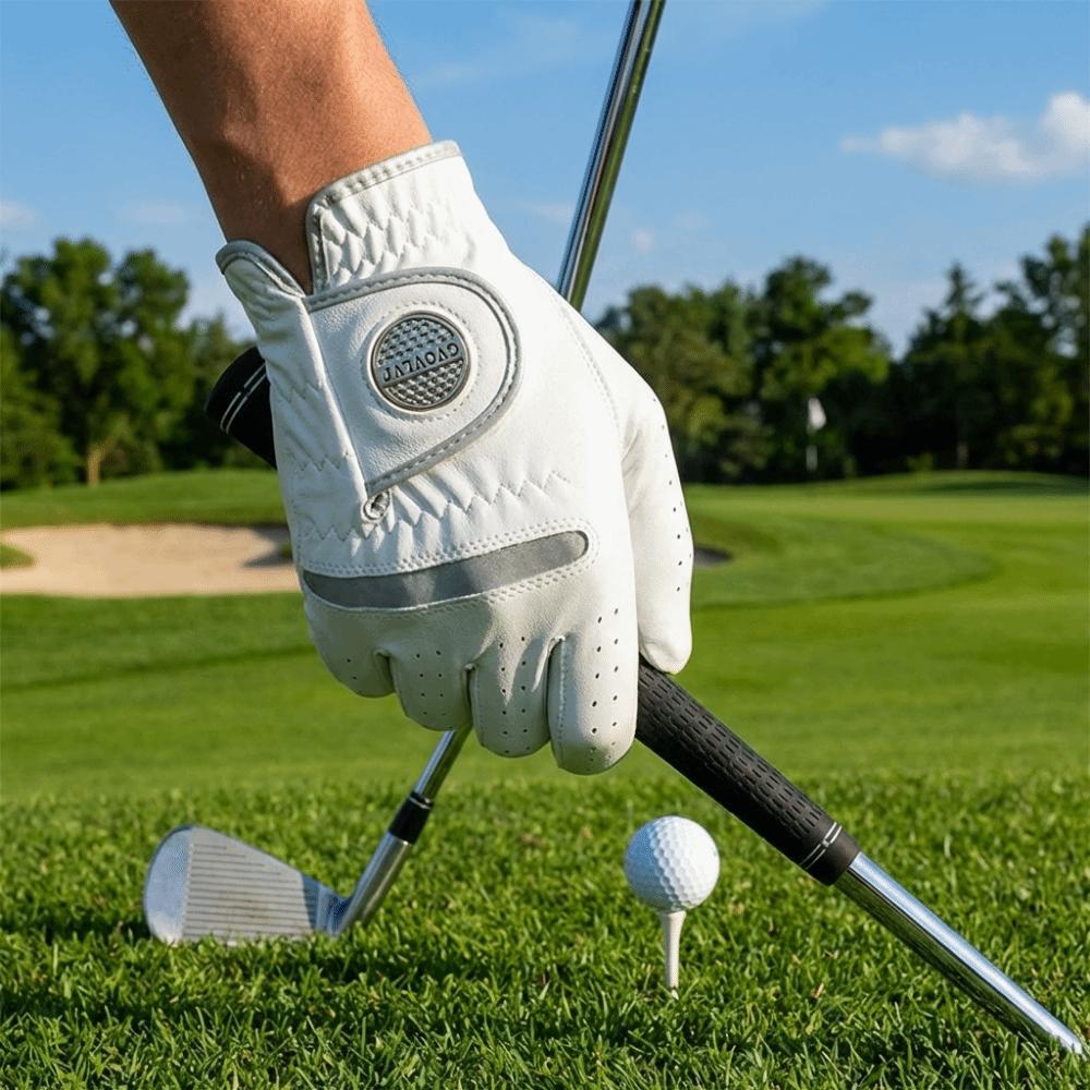 Detachable Marker Golf Glove White Color Replaceable Glove Magnetic Marker Glove Golfing Activity