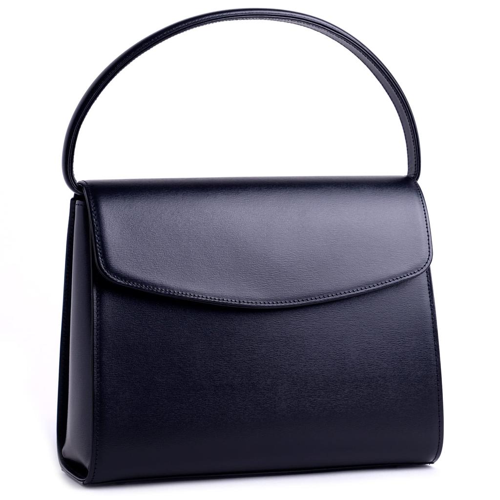 aurora Genuine Leather Black Formal Bag, Made in Japan, Square, Black Leather, for Weddings, Funerals, and Other Formal Occasions (Black)