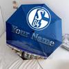 1 PC Automatic Folding Umbrella - FC Schalke 04 Custom Name Pattern, Portable & Foldable Design with 8 Ribs, Christmas Birthday Gifts