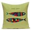 Милые Животные Рыбы Декоративные Наволочки Квадратные Диванные Подушки Чехол для Дома Гостиной Украшение