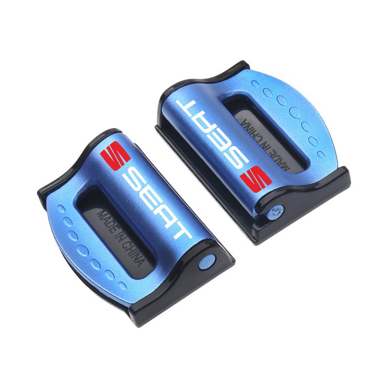 2 шт. Зажимы для ремней безопасности автомобиля, Безопасный регулируемый стопор, Зажим-пряжка для сиденья Alhambra MK3 Leon FR Altea Ibiza Toledo Cordoba Arona Ateca