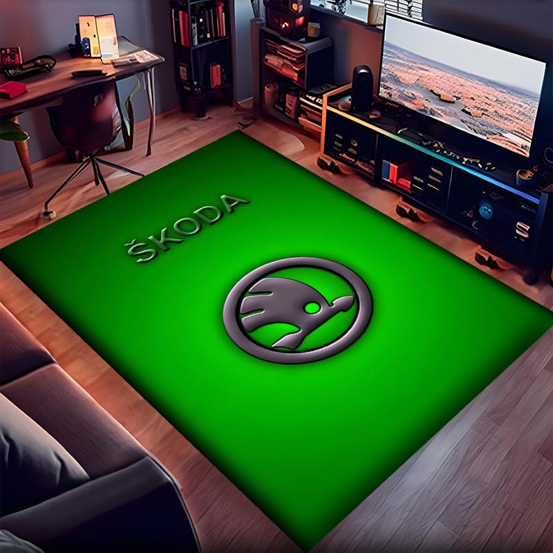 Skoda Polyester Carpet, Soft Indoor Mat for Office Chair, Living Room, Computer Desk - Decorative Home Office Rug Design