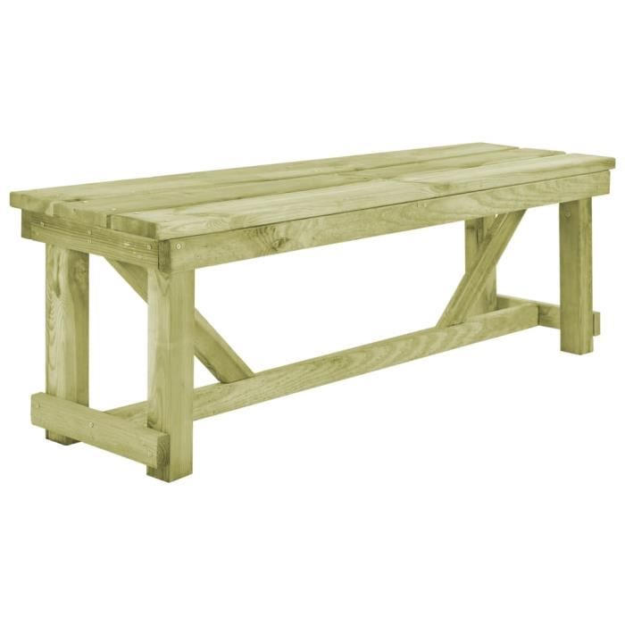 VidaXL Banc de jardin 140 cm Bois de pin imprégné FSC