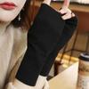 Wrist Palm Protection Fingerless Gloves Soft Velvet Velvet Mittens Half Finger Gloves  Winter