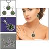 Peridot   Gemstone Pendant Jewelry Set Quartz Necklace 18-20''