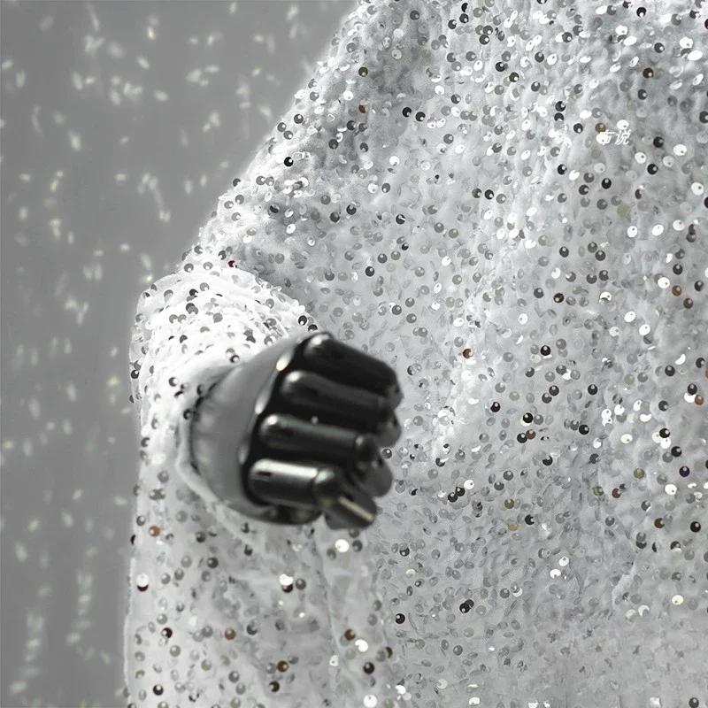 100x125 см эластичная мягкая бархатная ткань с пайетками платье танцевальное платье ювелирные изделия оптовая продажа ткань для самостоятельного шитья одежды материал 5 мм бисер