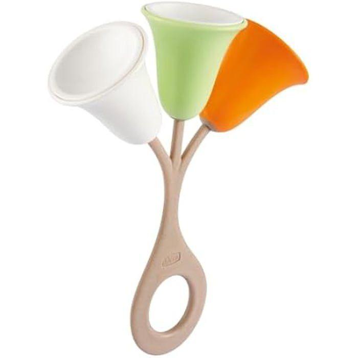 Hochet tulipe Eco+ pour nouveau-nés - CHICCO - facile à saisir et à secouer - plastique recyclé et bioplastique
