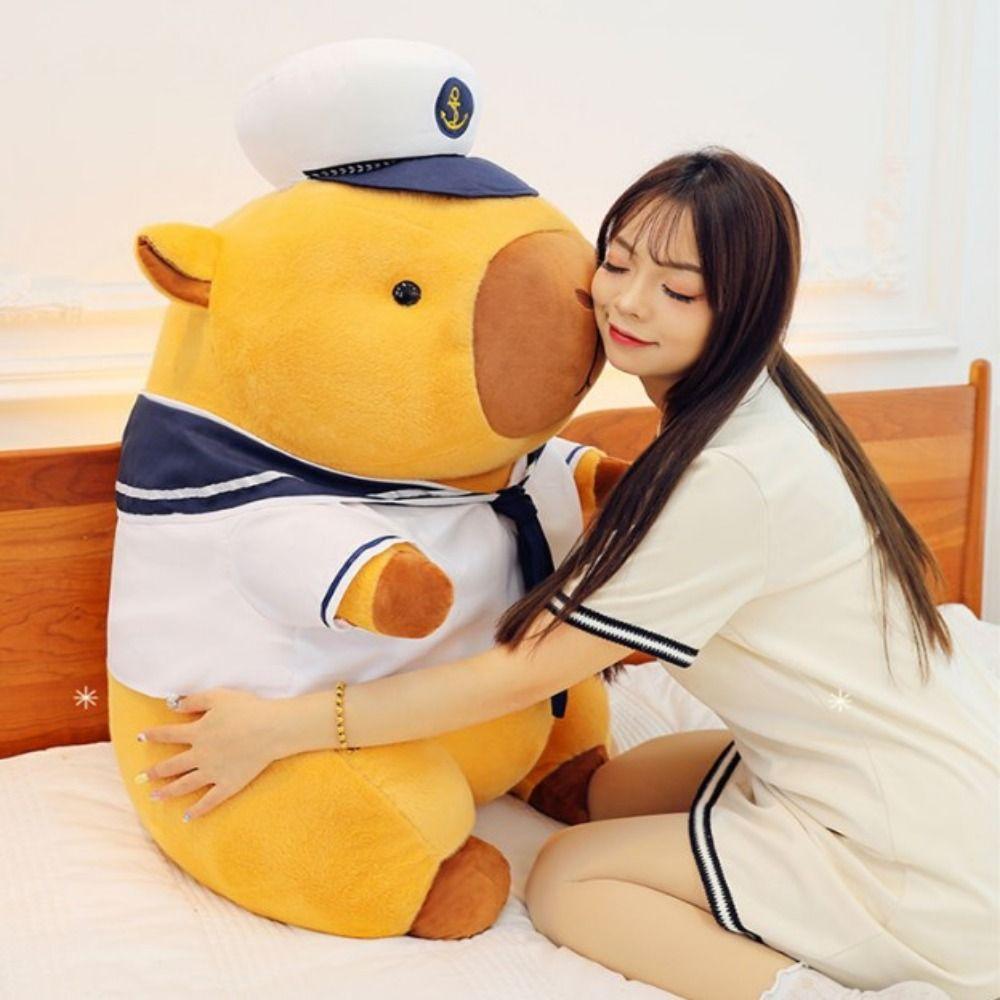 Cartoon Navy Sailor Capybara Doll Capybara Shape Animals Plush Toy Toy Gift