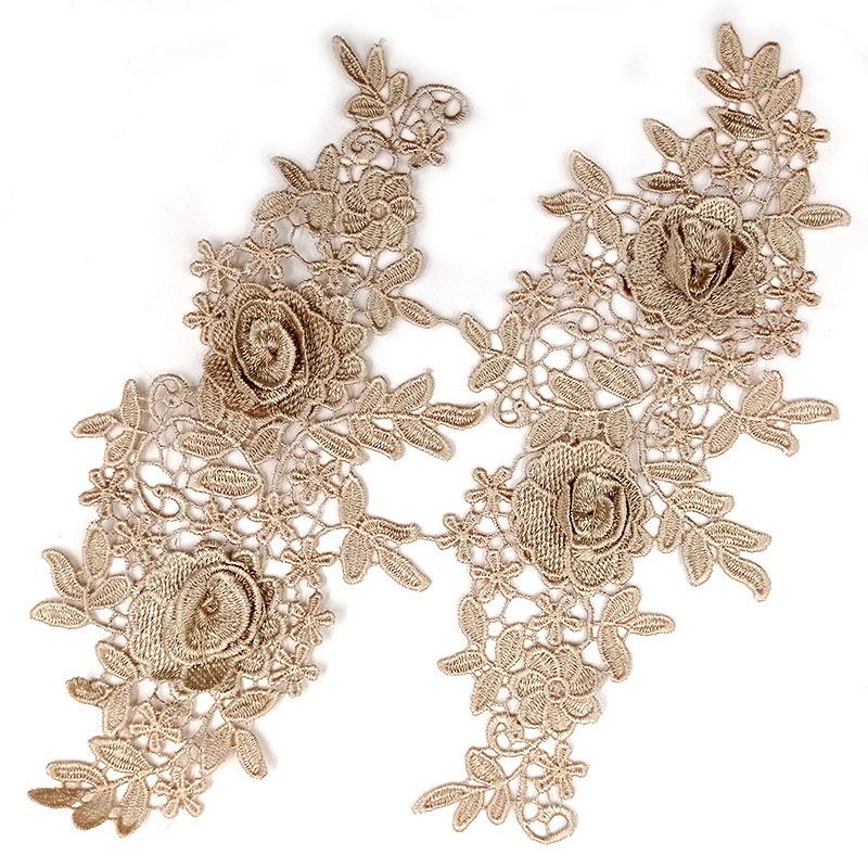 1 пара, украшение для платья, цветок, вышитая ткань, ремесленный швейный мотив, кружевная аппликация, нашивки «сделай сам»