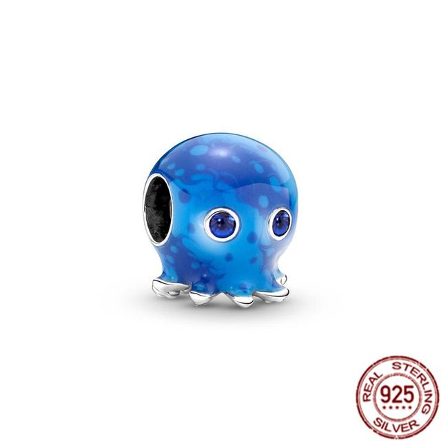 Подвеска-клипса, подвеска из стерлингового серебра 925 пробы, подходит для браслета, женский ювелирный подарок, красочный единорог, радуга