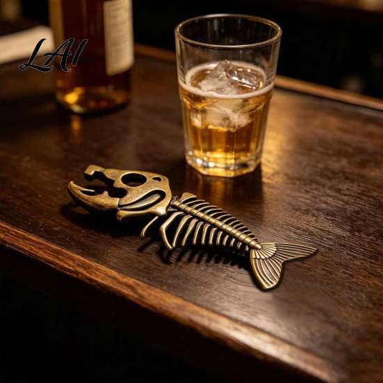 Creative Bar Accessories Vintage Fish Bone Bottle Opener Heavy Duty Beer Cap Unique Metal Remover Remover Professional Kitchen Gadget for