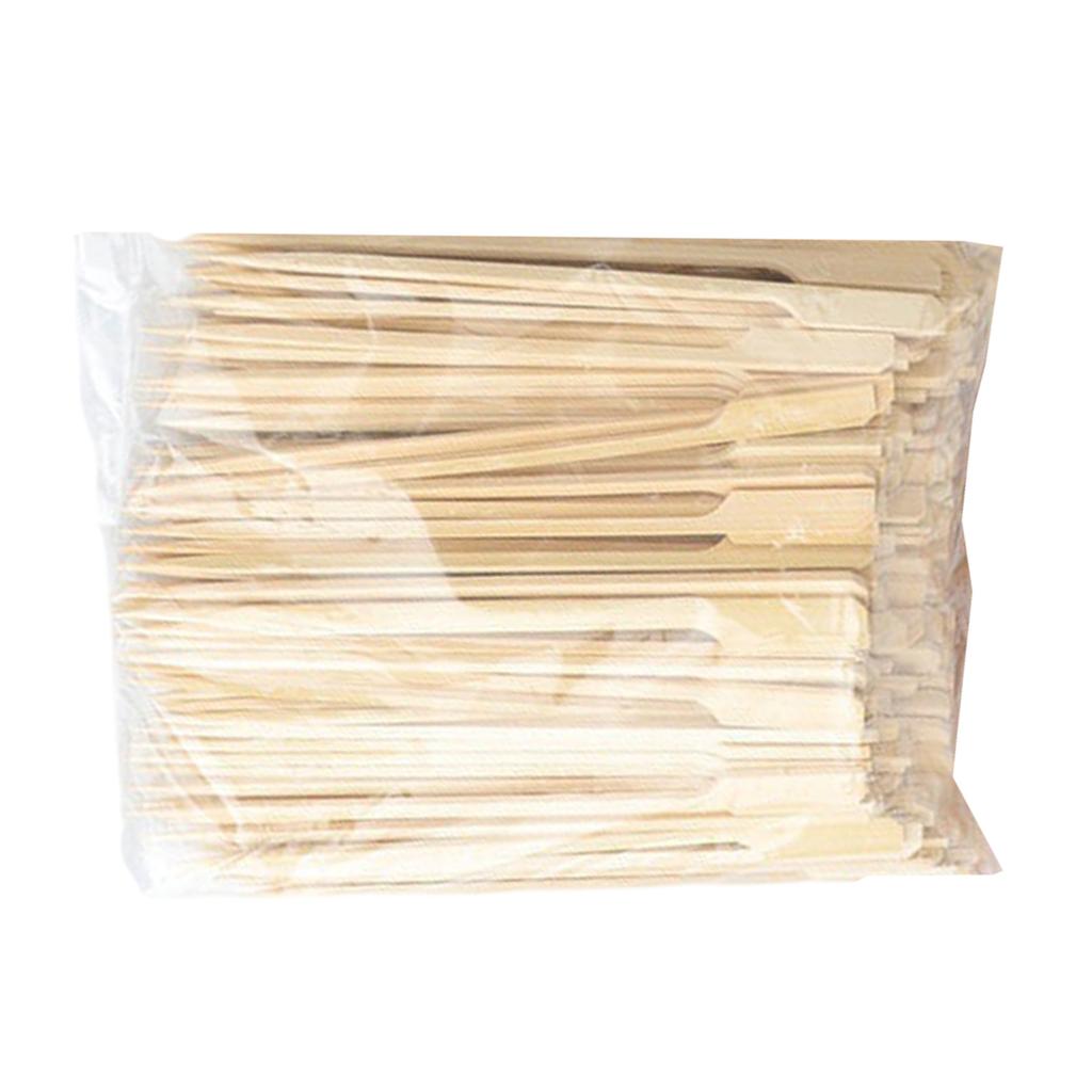 100 шт. шампуров для еды, вилка для гриля, универсальные шампуры, деревянные шампуры для мяса, вилка для фруктов, подходит для гриля и барбекю