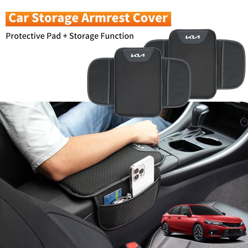 Car Armrest Box Cushion Console Protector Elbow Support Storage Pad For KIA Sportage Rio Ceed Niro Soul Stonic Picanto Sorento