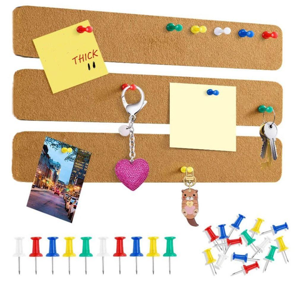 4 шт. Самоклеящиеся полоски из пробковой доски Расширенная доска для сообщений Настенное украшение Доска для объявлений Стол