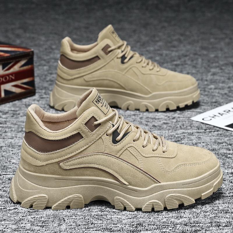 Men's Casual New Workwear Shoes with Breathable Thick Sole Anti-Slip Labor Protection featuring Mesh Lining Fashionable Trend