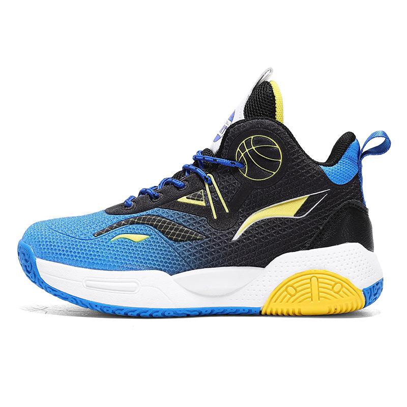 Детские баскетбольные кроссовки 2025 весна новые мальчиковые сетчатые дышащие спортивные кроссовки для детей среднего и старшего возраста для соревнований и тренировок тренд