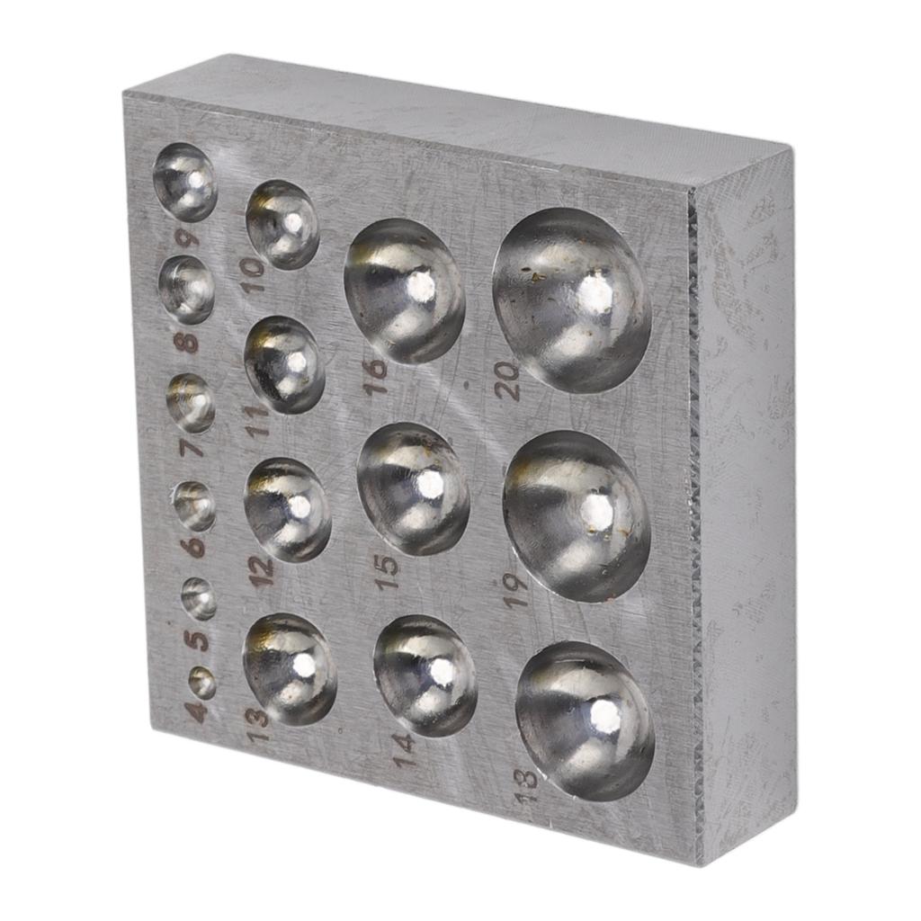 Стальной блок для даппинга, полукруглый инструмент для формовки металла, блоки для штамповки для изготовления ювелирных изделий