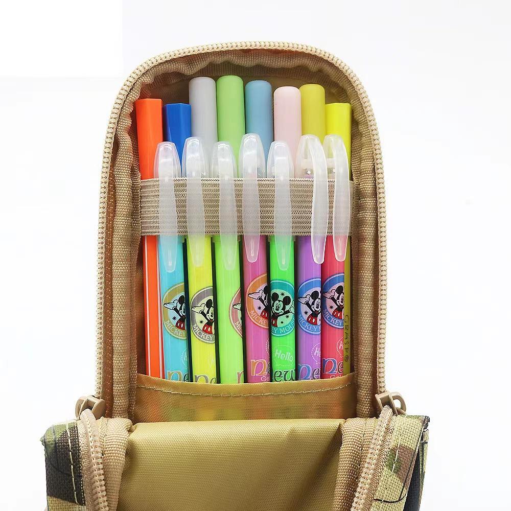 1pc Camouflage Zipper Pencil Case Stationery Organizer Cartoon Pencil Case Car Model Stationery Large Capacity Pencil Case