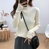 Водолазка Пуловеры Базовые свитера Женщины Осень Зима Базовая рубашка Длинный рукав Короткий Slim-fit Tight Джемпер Топы Однотонные