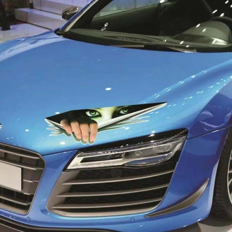 Автомобильный Стайлинг 3D Стереоскопический Имитация Глаза Наклейка на Автомобиль Окно Задняя Дверь Наклейка Водонепроницаемый Декор Корпуса Наклейка