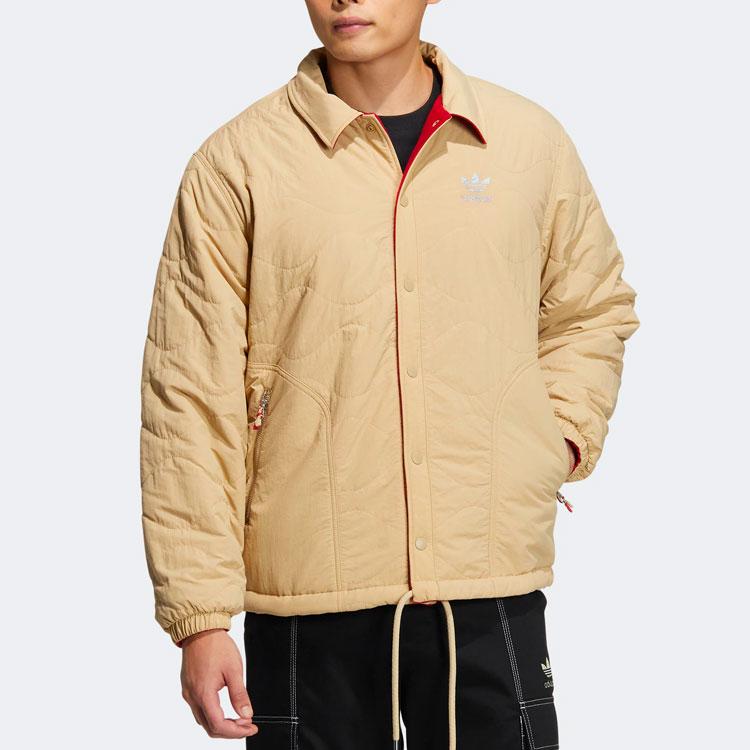 adidas Мужская двусторонняя стеганая куртка Originals Черный Белый HY7291