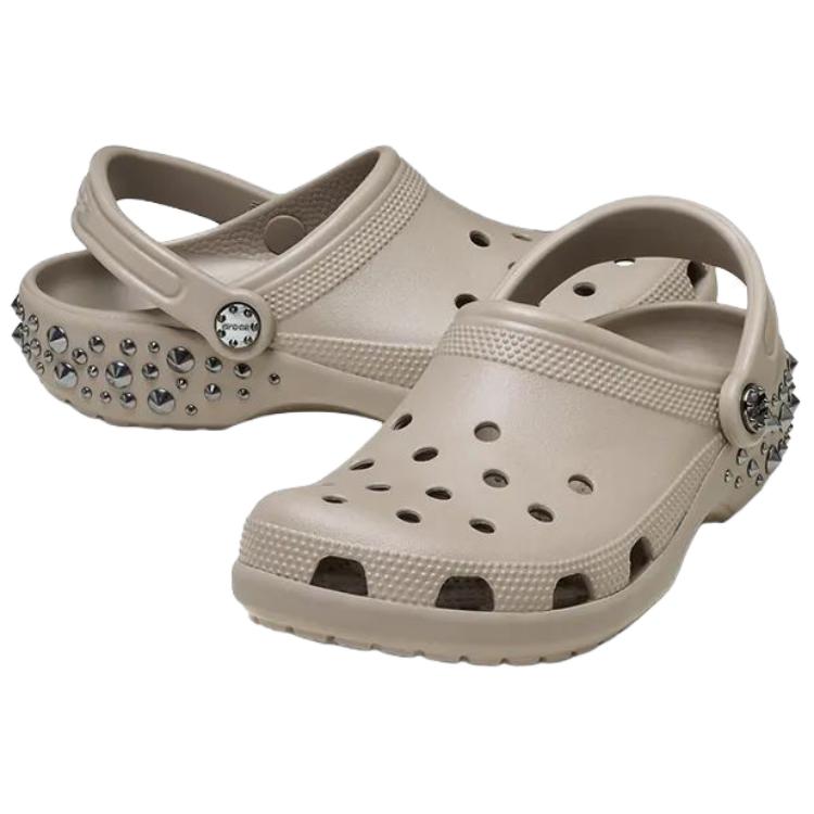 Crocs Классические клоги с шипами, цвет тауп, унисекс, 211596-214