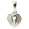 Les Trésors De Lily [M1726] - Silver 'Love' Pendant with White Padlock