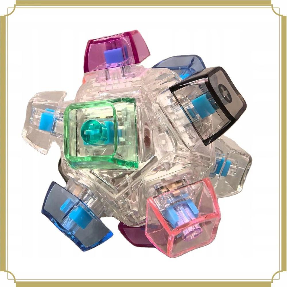 Clickable Button Fingertip Press Button Tester 12 Key Keyboard Key Toy Fidget Toy  Focus Games