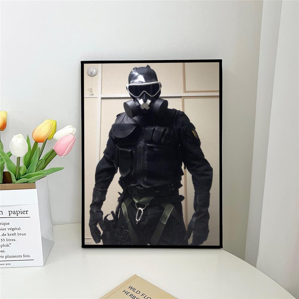 1 шт. R-R6 Rainbows Six Siege Классический фильм Самоклеящийся художественный постер Водонепроницаемая бумажная наклейка Декор для стен кофейни, бара, комнаты