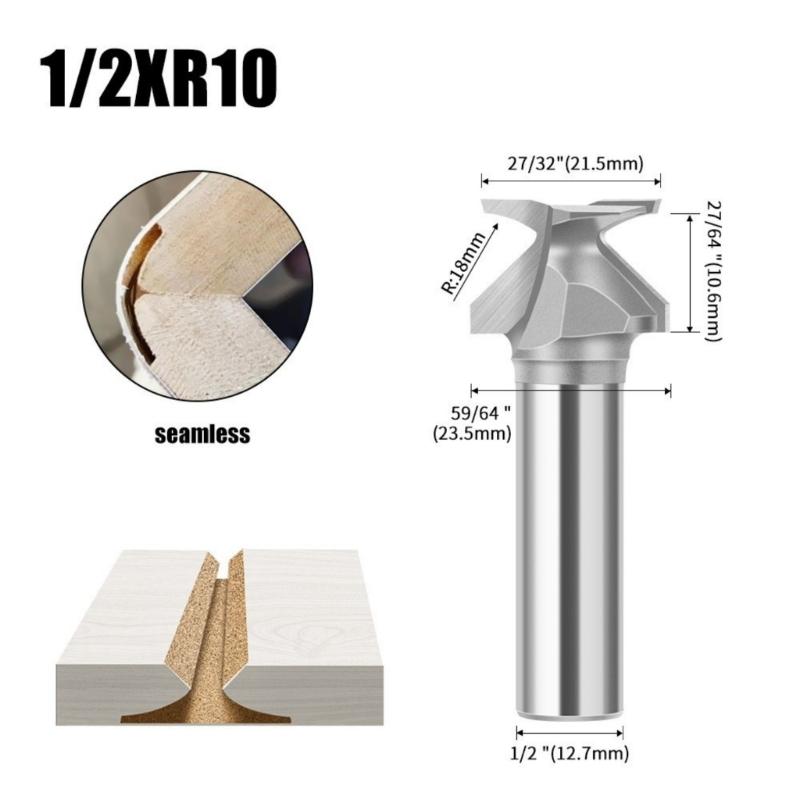 Precisions R10 Curved Woodworking Cutter Chamfer Router Bit Steel Grooves Cutter For Furniture Manufacturing