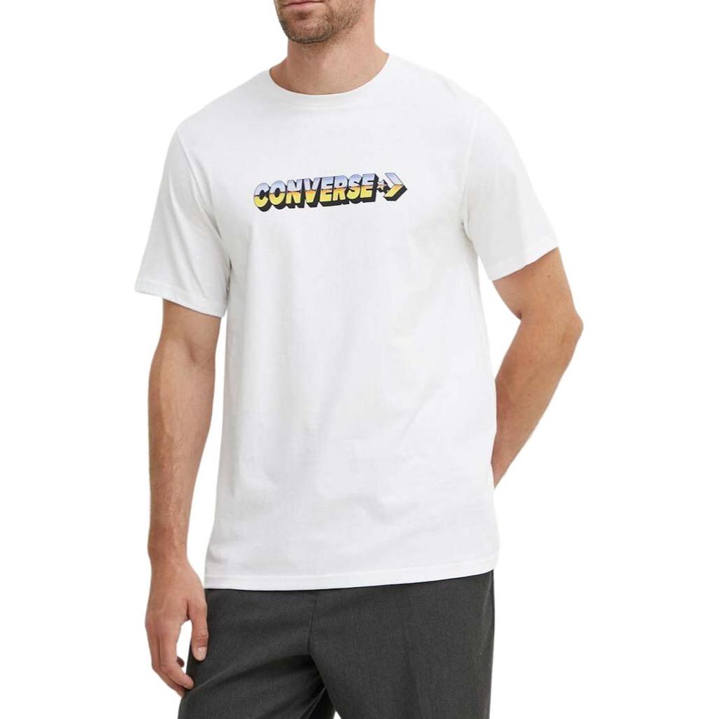 Converse T Shirts Unisex White Crew Neck 10026416-A02