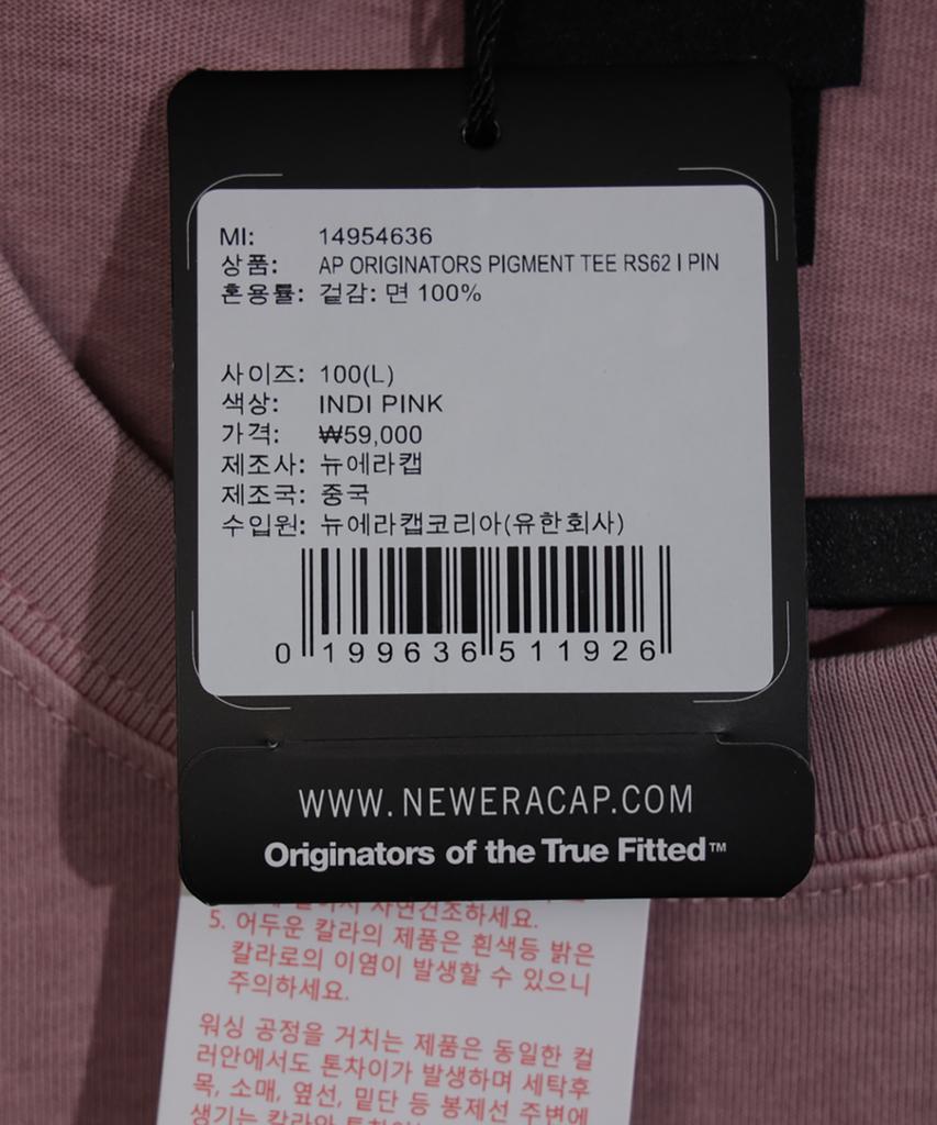 New Era Футболка Originators Pigment Инди-розовый 14954636