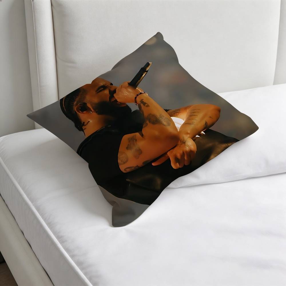 Hot Rapper DDrake Square Pillow Case Soft Decorative Throw Pillow Cover for Home Sofa Bed
