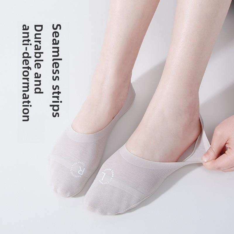 5 пар летних носков-лодочек, тонкие, дышащие, нескользящие, с невидимыми носками, женские носки с неглубоким носком