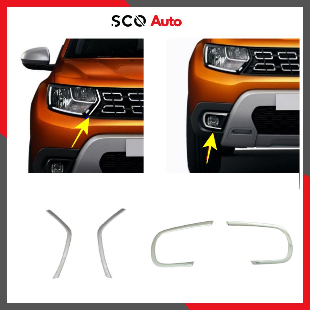 Комплект хромированной рамы для Dacia Duster для Renault Duster 2018-2019-2020-2021-2022-2023
