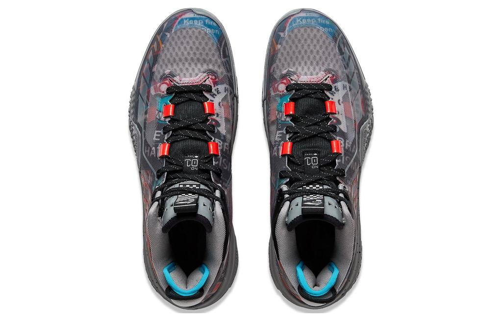 Li Ning Баскетбольные кроссовки Jie Ao Мужские Средняя высота Серый/Черный ABFT035-3
