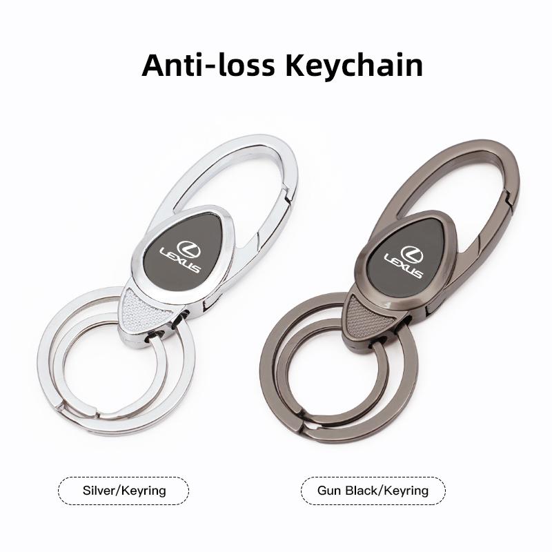 Metal Car Emblem Keychain For Lexus F SPORT ES RX NX LS UX LM LX LBX Anti-loss Keyring Auto Logo Key Chain Interior Accessories XN0