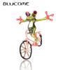 Enamel Funny Riding Bike Frog Brooches for Women Cute Sports Animal Party Casual Brooch Pins Gifts