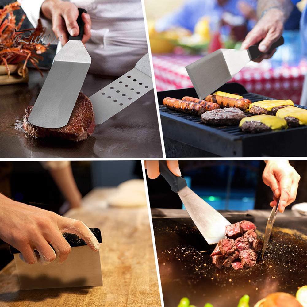 Puntos Kitchen Нержавеющая стальная лопатка для стейков, жареная лопатка, дырявая лопатка для пиццы, лопатка для чистки, инструмент