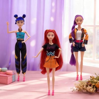 1/3 шт. 11-дюймовая K-pop кукла Охотница, вдохновленная мультфильмом, подвижные суставы, фигурка девушки, коллекционная игрушка, украшение, подарок для фанатов