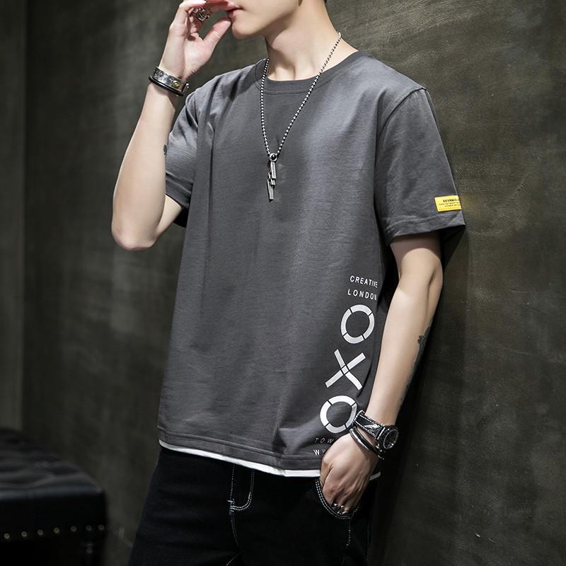 Men's Korean Style Loose Cotton Summer T-Shirt - Short Sleeve, Student Inner Wear
