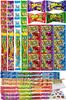 Assortment of 15 37 Sour Paper Roll Crackling Long Special Small Sticker Included Candy, Types, Items, Candy, Panic, Chew,