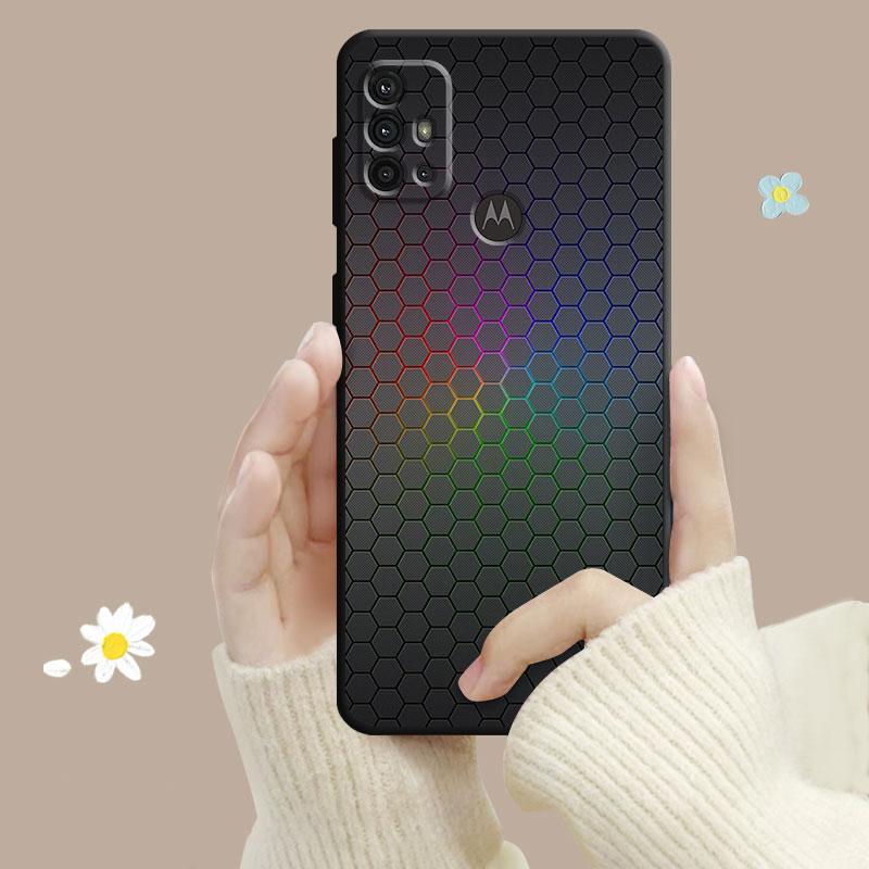 Чехол для телефона Motorola G200 G60 G50 G31 G30 G22 G9 G8 Power Lite Plus Edge 20lite 30pro One Fusion Luxury с текстурой из углеродного волокна