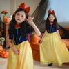Halloween Kids Dress Snow White Cosplay Out Dress Girls Red Riding Hood Shawl Cape Queen Dress